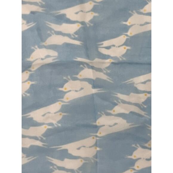 Vintage VERA Neumann Scarf Verasheer Vinal & Silk White birds over blue - Picture 6 of 7